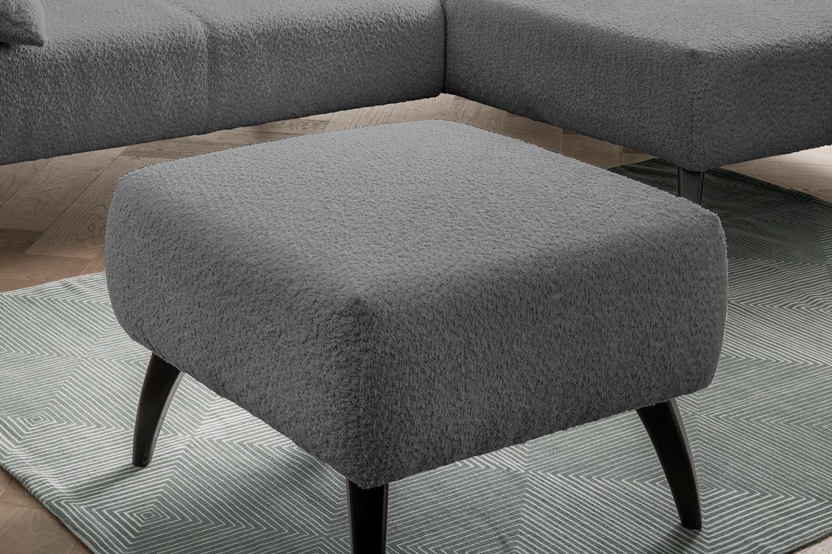 Hocker Colori Anthrazit B: 66 cm - Anthrazit/Schwarz, MODERN, Holz/Textil (66/44/66cm) - MID.YOU