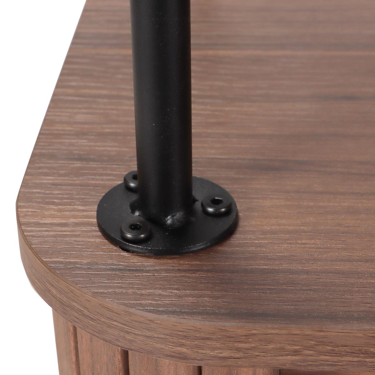 Kommode Walnussfarben, B: 100cm - Walnussfarben/Schwarz, Design, Holzwerkstoff (100/118/40cm) - Livetastic