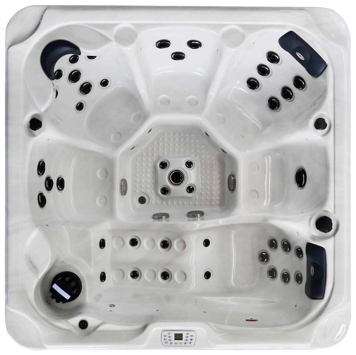 Whirlpool Kunststoff XXL1912 210x210x95 cm - Schwarz/Weiß, Basics, Kunststoff (210/95/210cm)