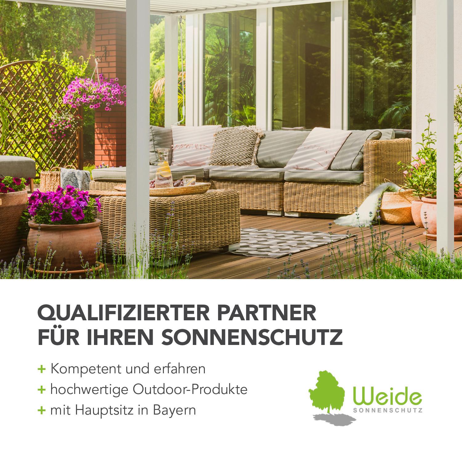 Pavillon Deluxe 600x300cm Wetterfest, Gartenpavillon - Weiß, Basics, Metall (600/255/300cm) - WEIDE