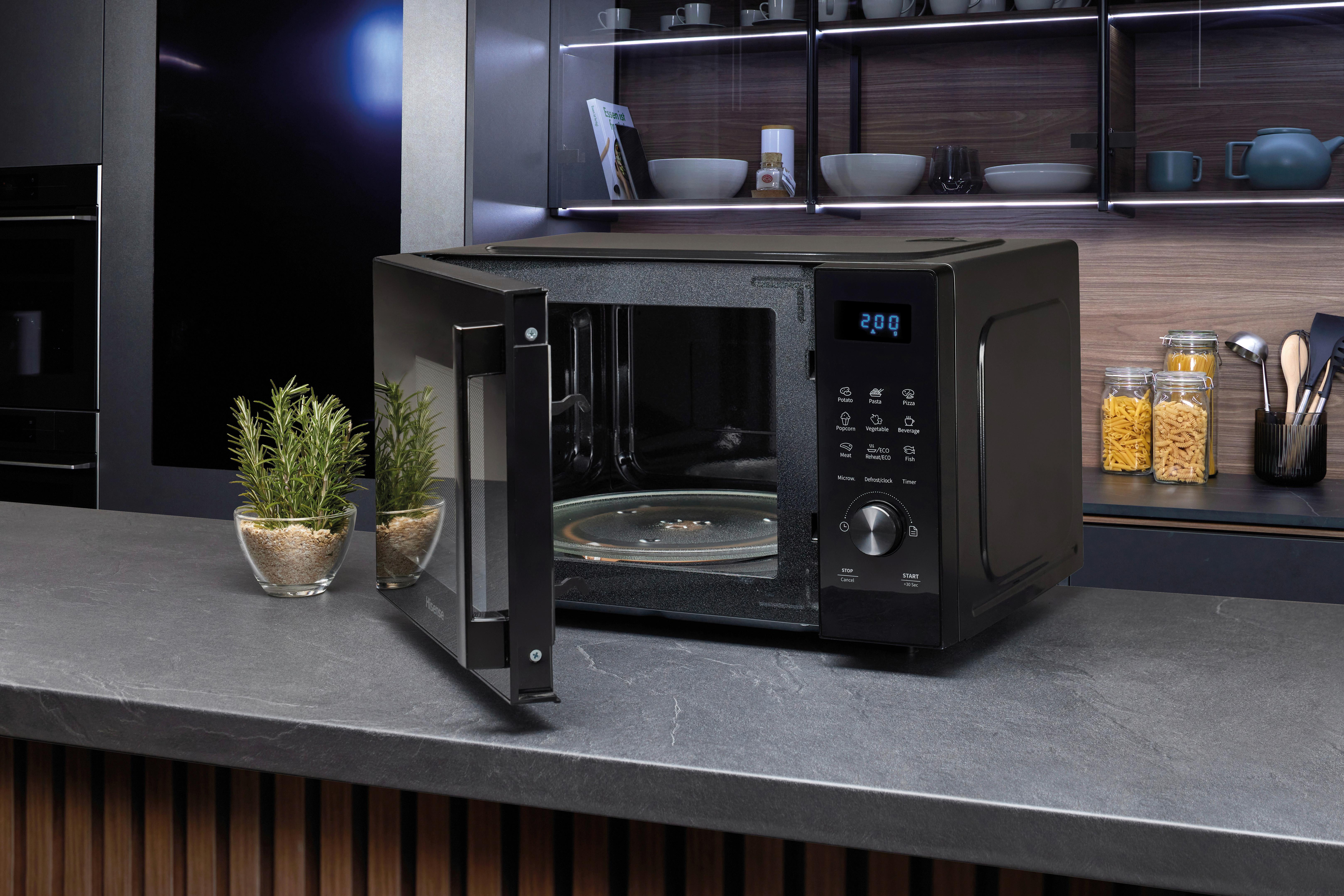 Mikrowelle H23mobsd1h - Schwarz, MODERN, Glas/Kunststoff (48/29,5/33,7cm) - Hisense