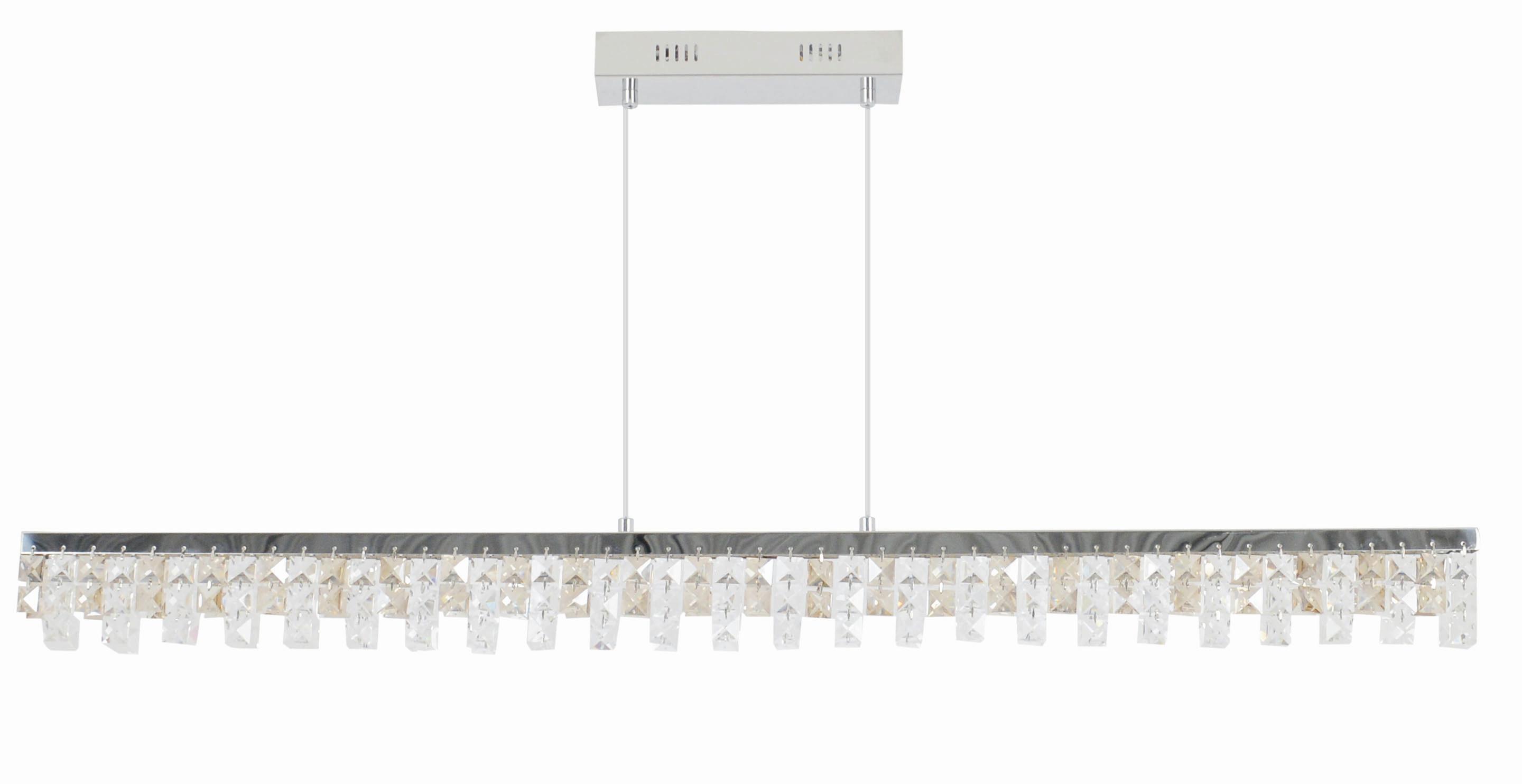 LED-Hängeleuchte Diamonds 7049742 Diamonds - Chromfarben, Design, Glas/Metall (80/8/120cm) - Näve