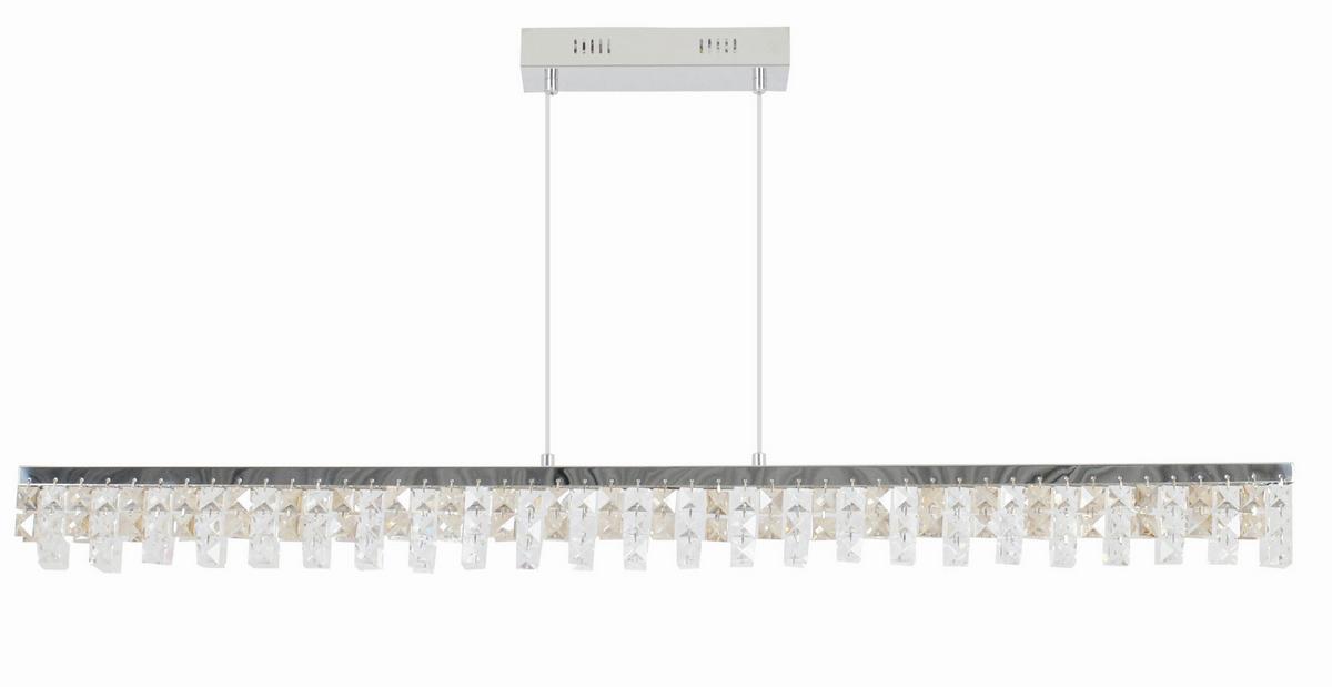 Led-hängeleuchte Diamonds 7049742 Diamonds - Chromfarben, Design, Glas/Metall (80/8/120cm) - Näve