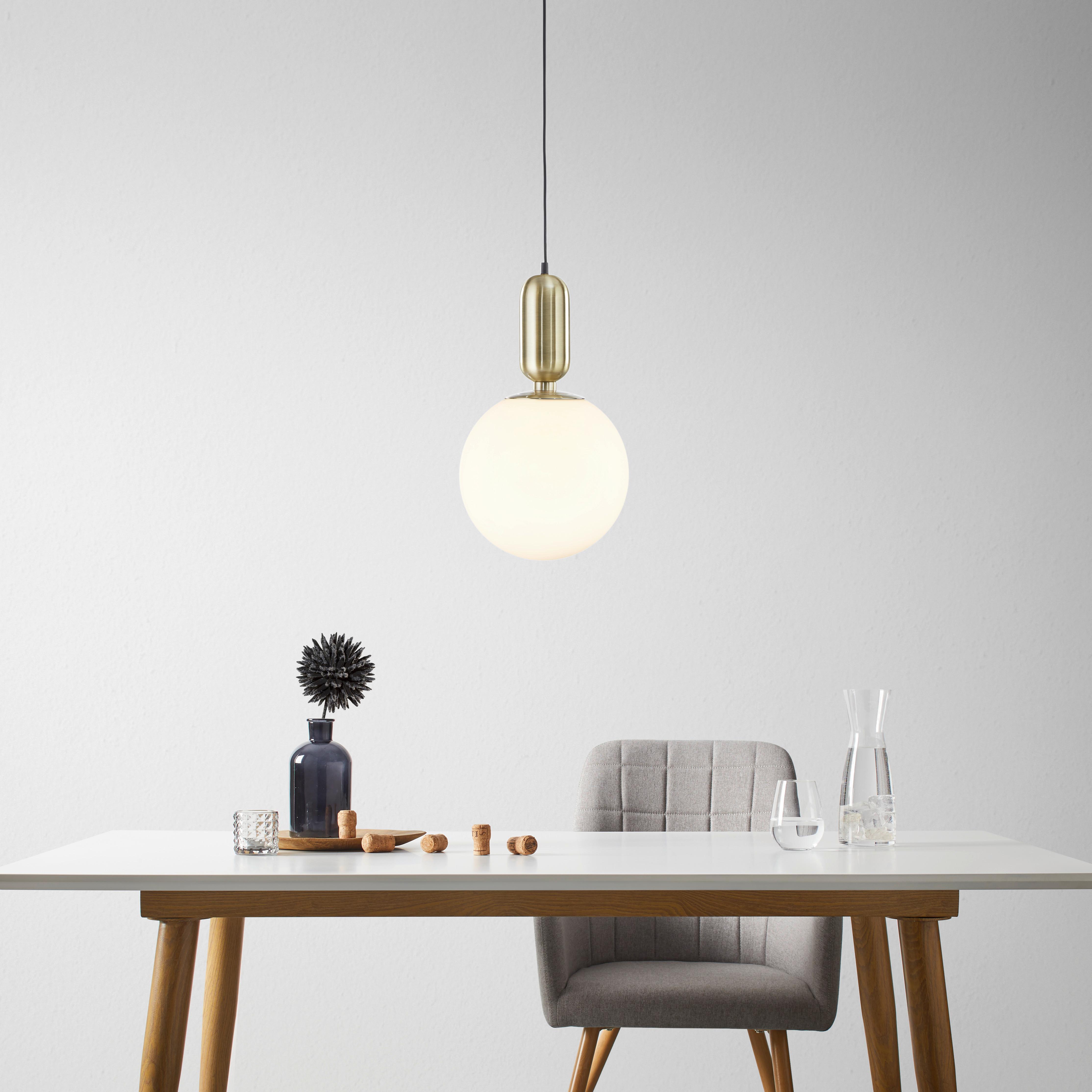 Závesné svietidlo TIANO zlatá - mosadzná, Modern, kov/sklo (25/198cm) - Bessagi Home