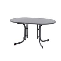 Gartentisch Klappbar Stahl L: 140 Cm - Anthrazit, KONVENTIONELL, Holzwerkstoff/Metall (140/90/71cm) - Siena Garden