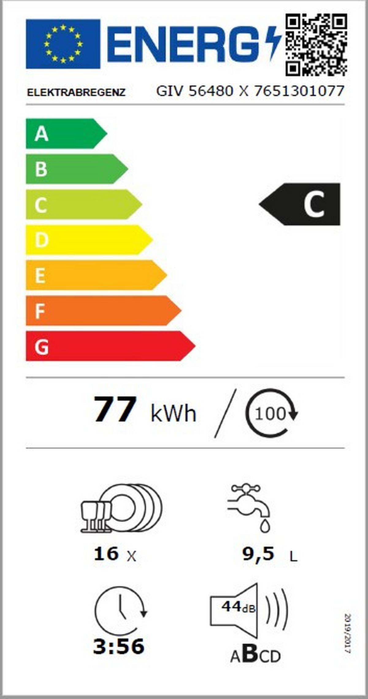 Geschirrspüler Giv 56480 X               -Eb- - MODERN (59,8/81,8/55cm) - Elektra Bregenz