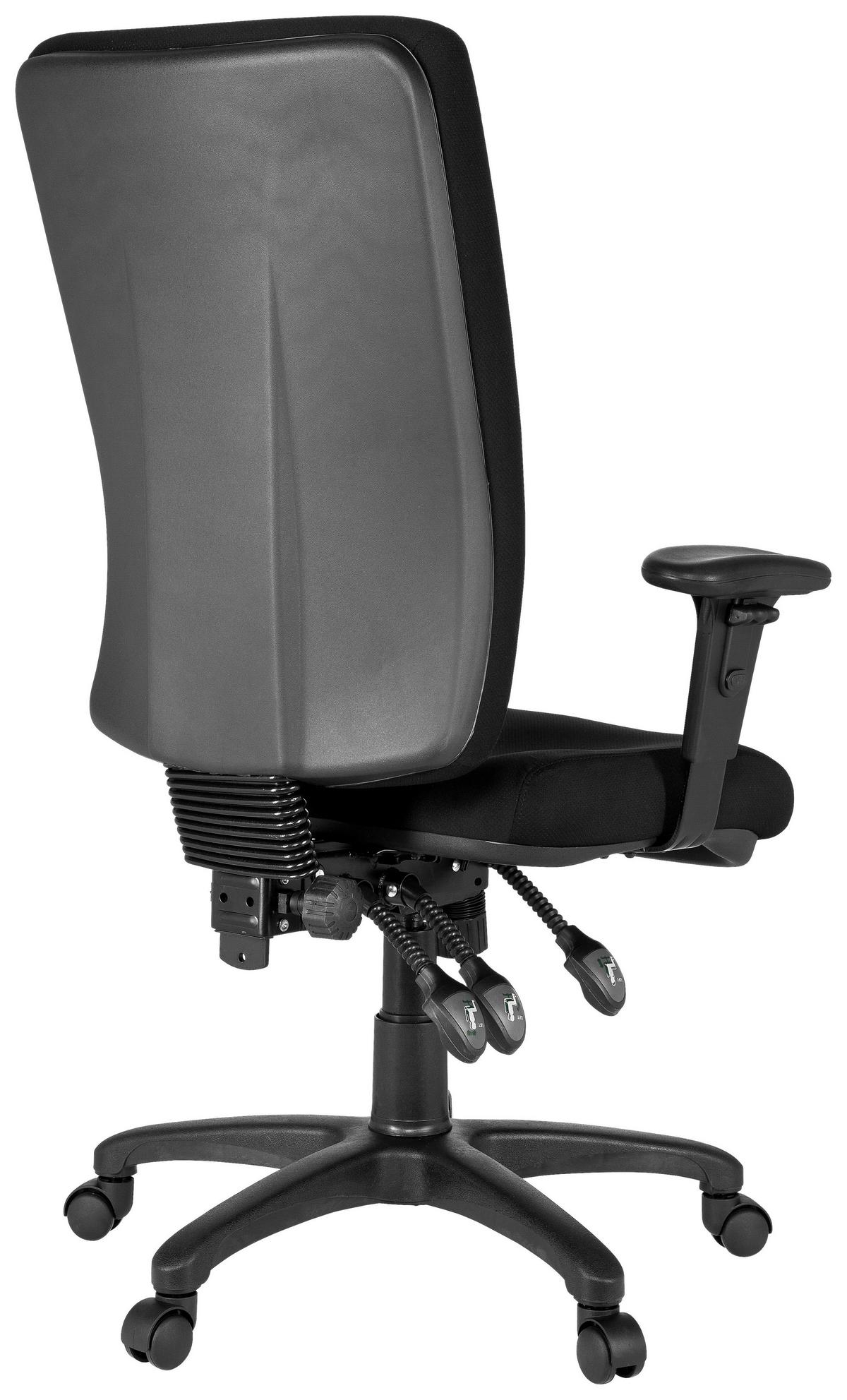 Bürostuhl Zenit High Schwarz Bis 120 Kg - Schwarz, Basics, Kunststoff/Textil (56/130/45cm) - MID.YOU