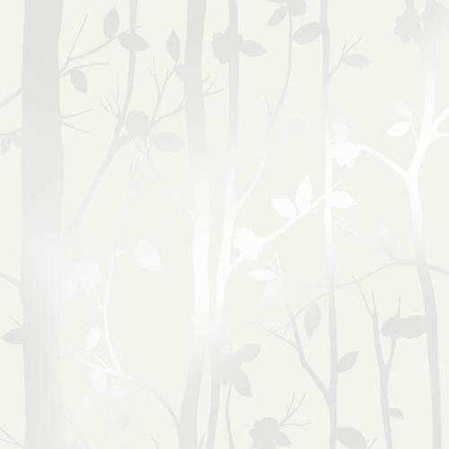 Vliestapete Blätter 52x1000 cm Weiß - Weiß, Basics, Papier/Kunststoff (52/1000cm)