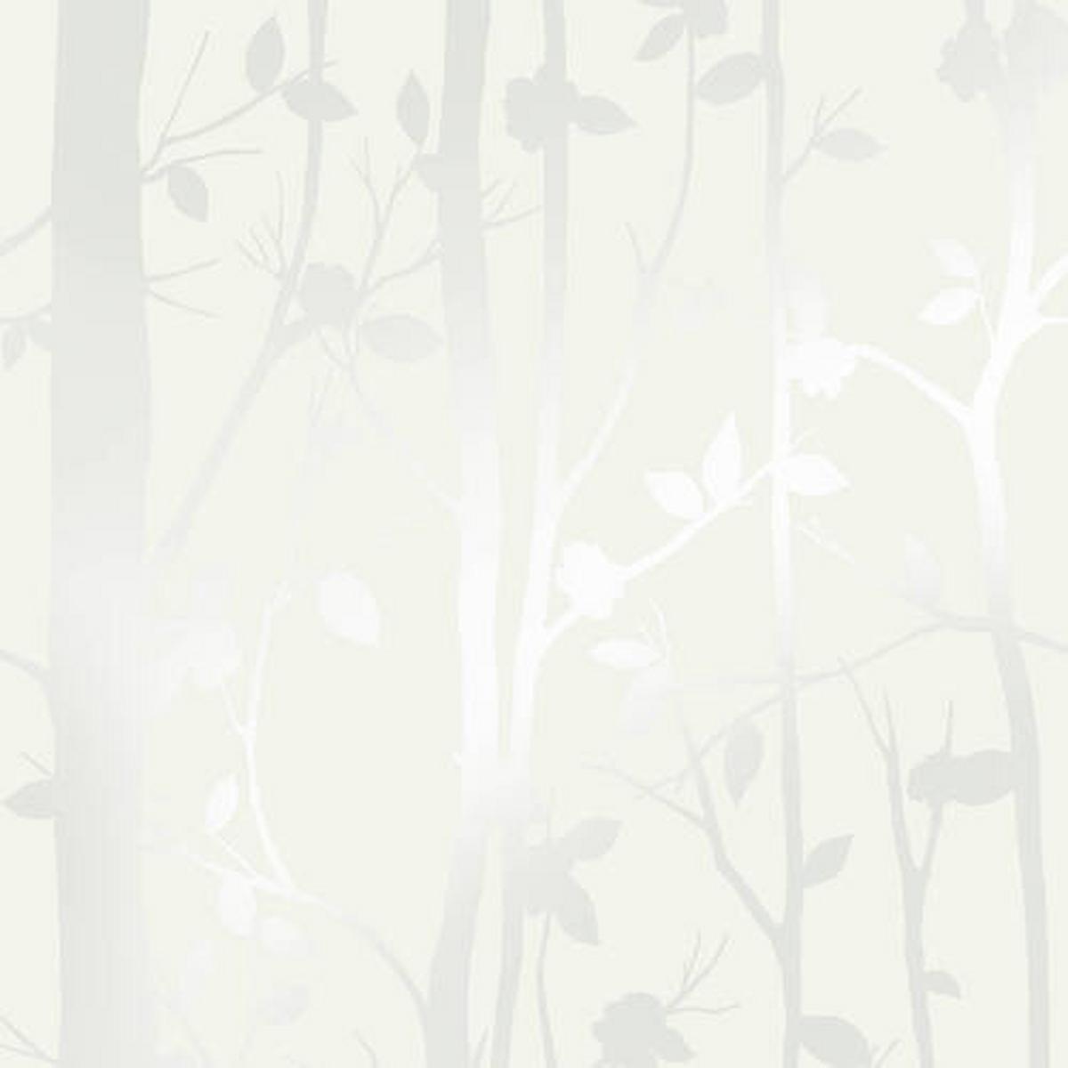Vliestapete Blätter 52x1000 cm Weiß - Weiß, Basics, Papier/Kunststoff (52/1000cm)