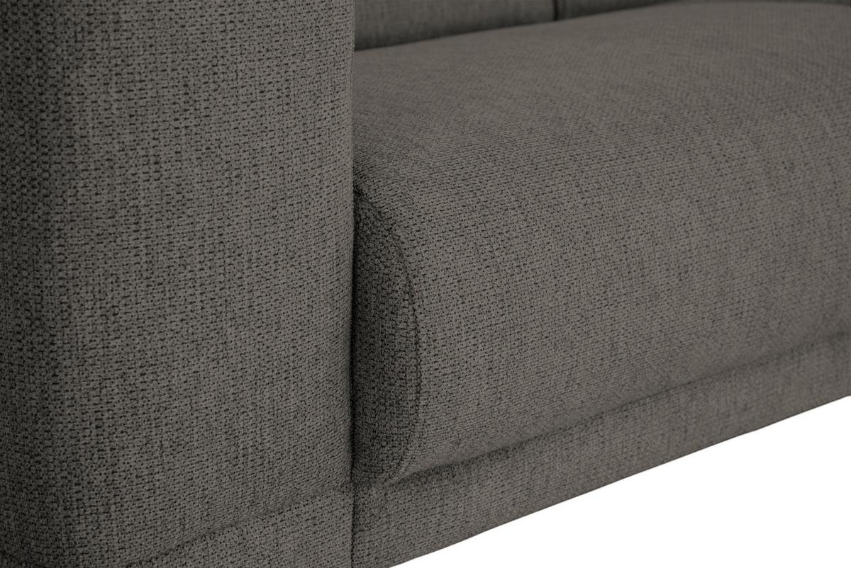 3-Sitzer-Sofa Oslo Anthrazit B: 218 cm - Anthrazit/Schwarz, Design, Textil (218/77/93cm) - MID.YOU