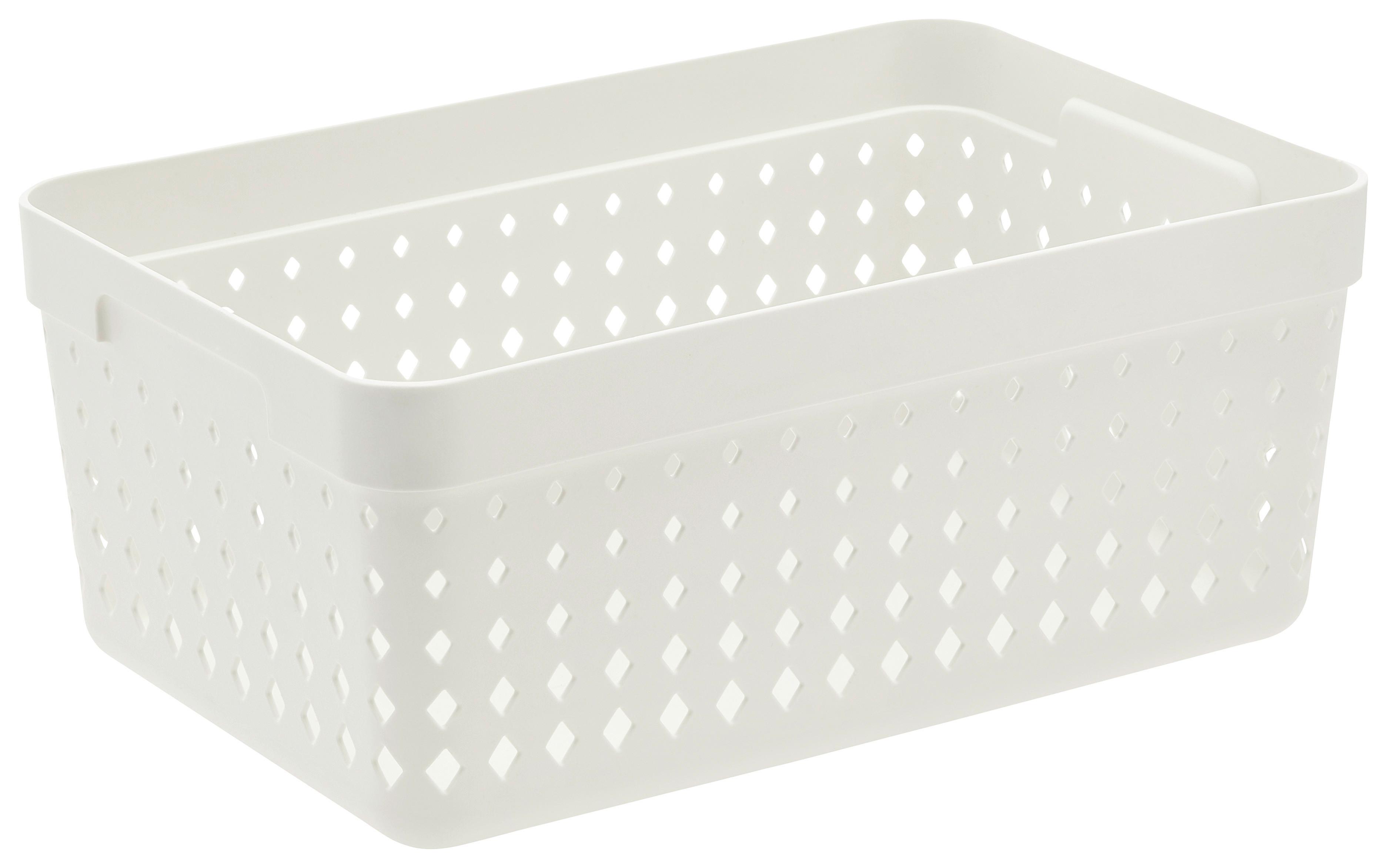 Úložný Košík Seoul - Xl - Ca. 3,3l -Ext- - biela, Konvenčný, plast (23,8/15,8/10cm) - Premium Living