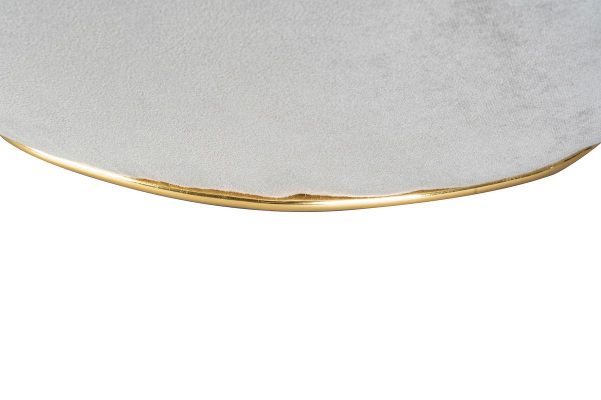 Hocker Contessa Goldfarben/Taupe D: 60 cm - Taupe/Goldfarben, Design, Textil (60/42,5cm) - Kayoom