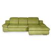 Ecksofa Isona Grün Chenille - Chromfarben/Grün, Design, Textil (286/165cm) - Livetastic