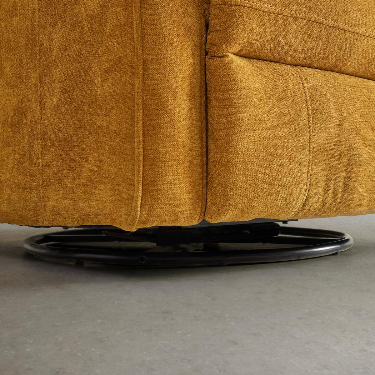Polohovateľné relaxačné kreslo Melinda, žlté - čierna/žltá, Modern, kov/textil (76/103/93cm) - Mömax