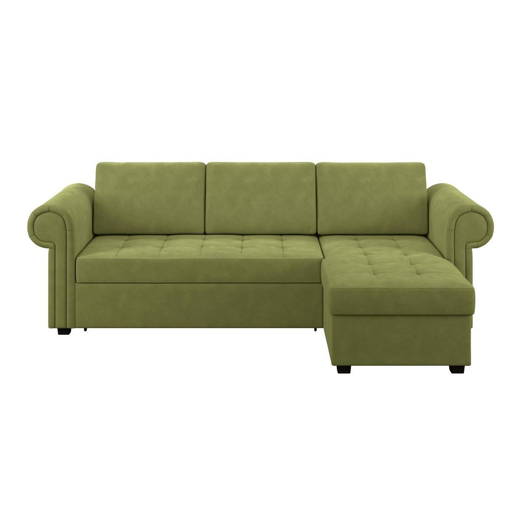 Ecksofa mit Schlaffunktion Oslo Olivgrün 260 cm