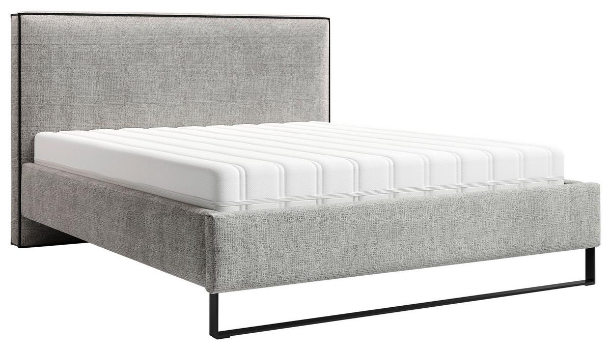 Polsterbett Winter Beige Lf: 180x200 Cm - Beige/Schwarz, MODERN, Holz/Holzwerkstoff (180/200cm) - MID.YOU