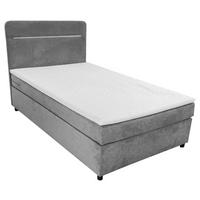 Boxbett Inkl. Topper 120x200 Cm Stream Grau - Schwarz/Grau, Basics, Textil (120/200cm) - Livetastic