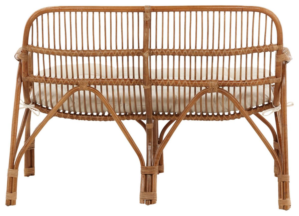 Loungesofa Nella Aus Holz - Naturfarben/Weiß, KONVENTIONELL, Holz (130/93/82cm) - Gardenson