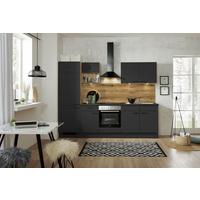 Küchenblock Pn 80 - Eichefarben/Graphitfarben, MODERN, Holzwerkstoff/Kunststoff (270cm) - Pino