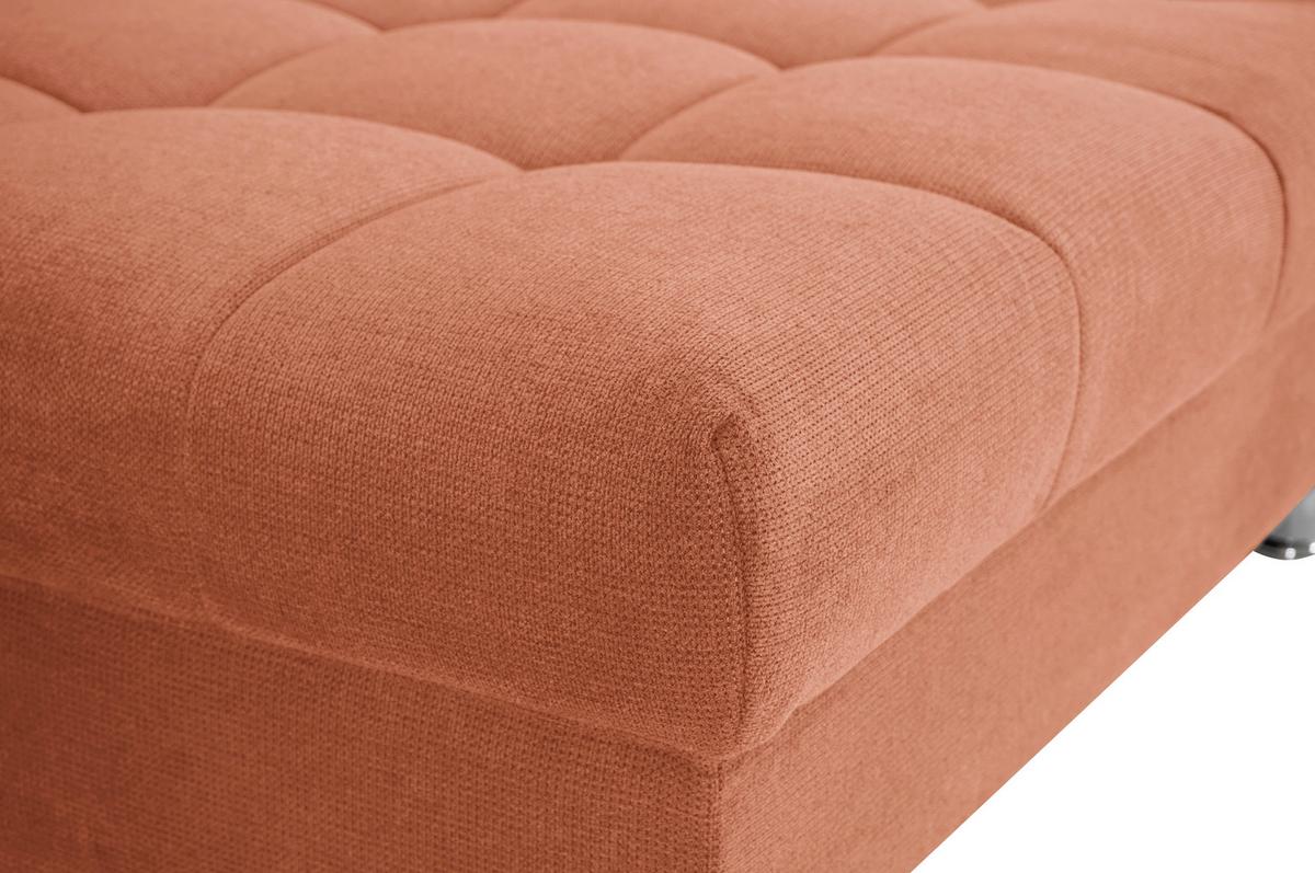 Rohová sedačka ERICE, pravá, koňaková - barvy chromu/koňaková, Design, textil/plast (312/198cm)