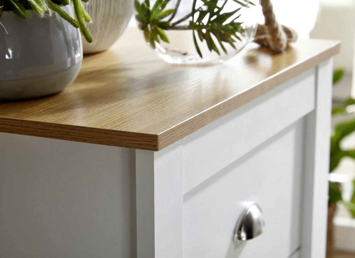 Highboard Weiß B: 53cm - Braun, MODERN, Holzwerkstoff (53/114/39cm) - MID.YOU