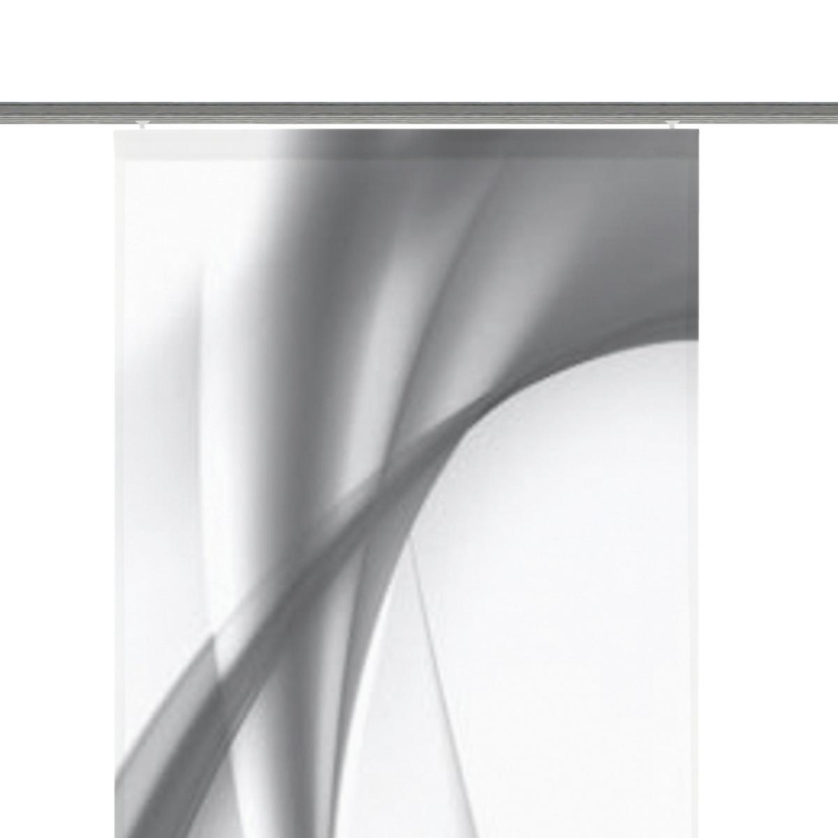 Vorhang mit Paneelwagen Redfield B: 60cm, Grau - Grau, Basics, Textil (60/245cm)