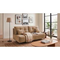 Schlafsofa Elisa Braun, Schlaffunktion - Schwarz/Braun, MODERN, Textil (215/96/106cm) - MID.YOU