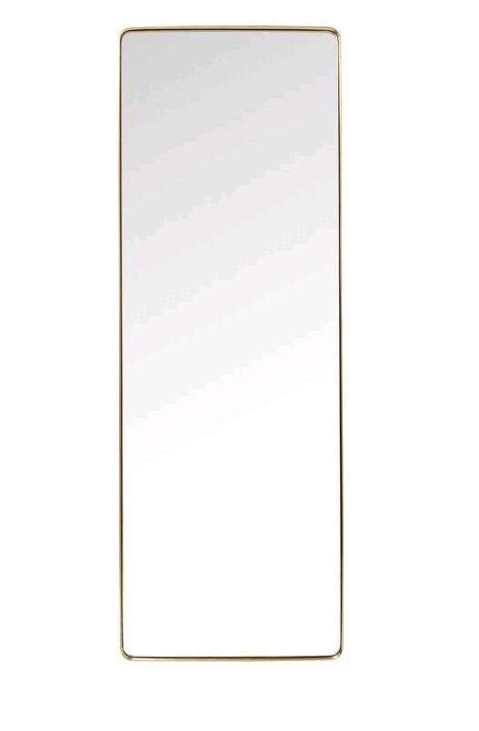 Wandspiegel Curve Rectangular Brass - Messingfarben, LIFESTYLE, Glas/Metall (70/200/5cm) - Kare-Design