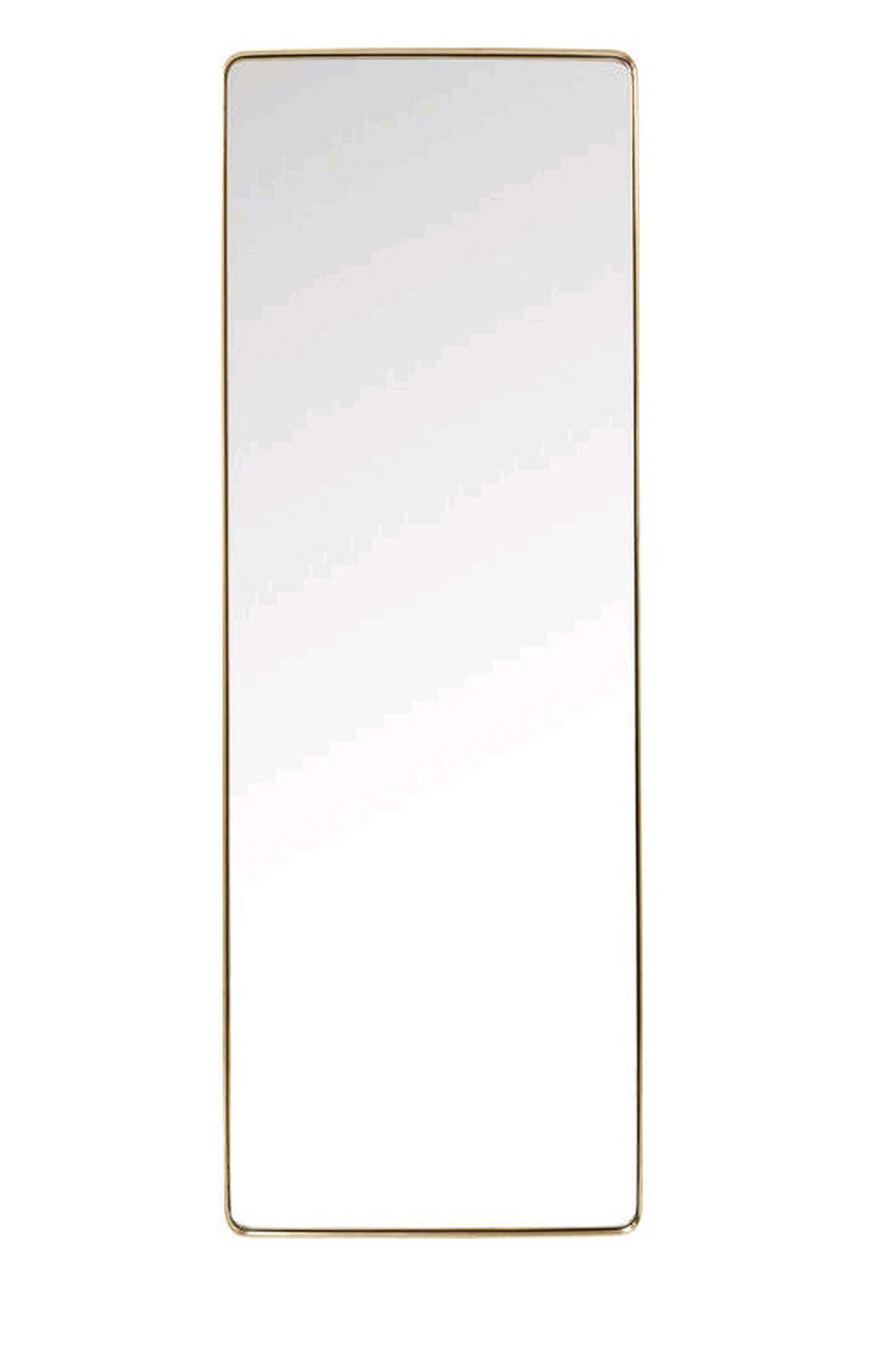 Wandspiegel Curve Rectangular Brass - Messingfarben, LIFESTYLE, Glas/Metall (70/200/5cm) - Kare-Design
