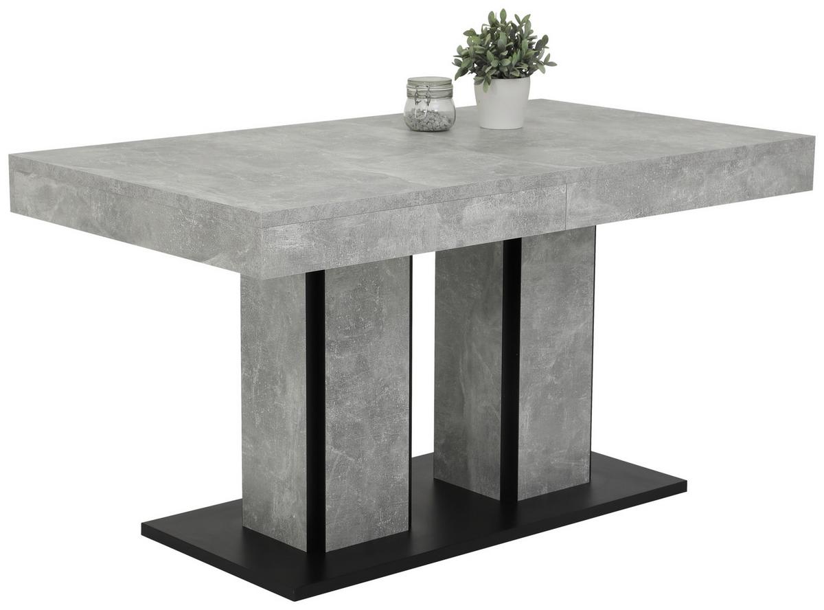 Esstisch Rose T - Anthrazit/Grau, MODERN, Holzwerkstoff (140/80/76cm) - MID.YOU