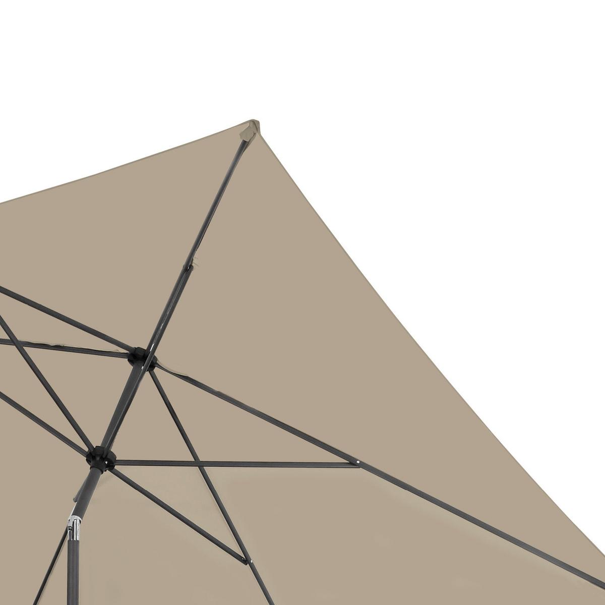 Sonnenschirm B/H/T: 250x257x200 cm Greige - Greige/Alufarben, MODERN, Textil/Metall (250/257/200cm) - Doppler