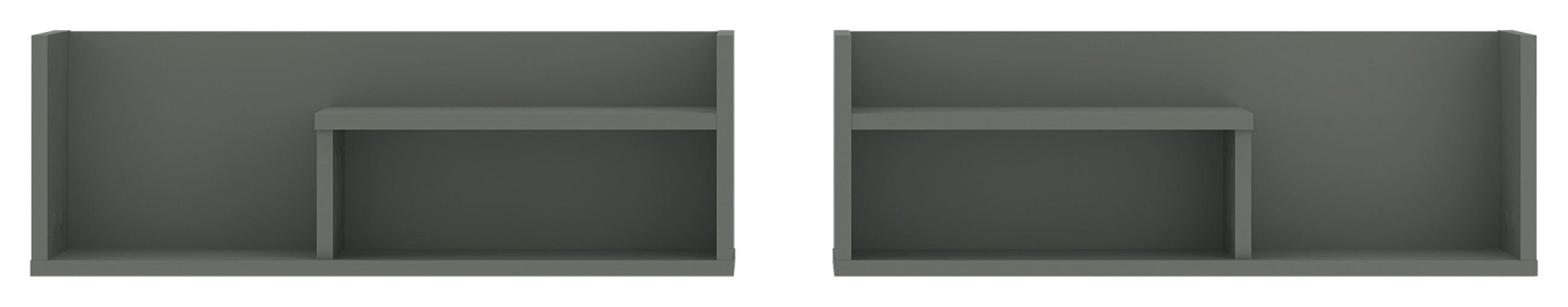 Wandboard Shirley Grau/grün/schwarz B: 140 Cm - Anthrazit/Grau, Design, Holzwerkstoff (140/24/22cm)