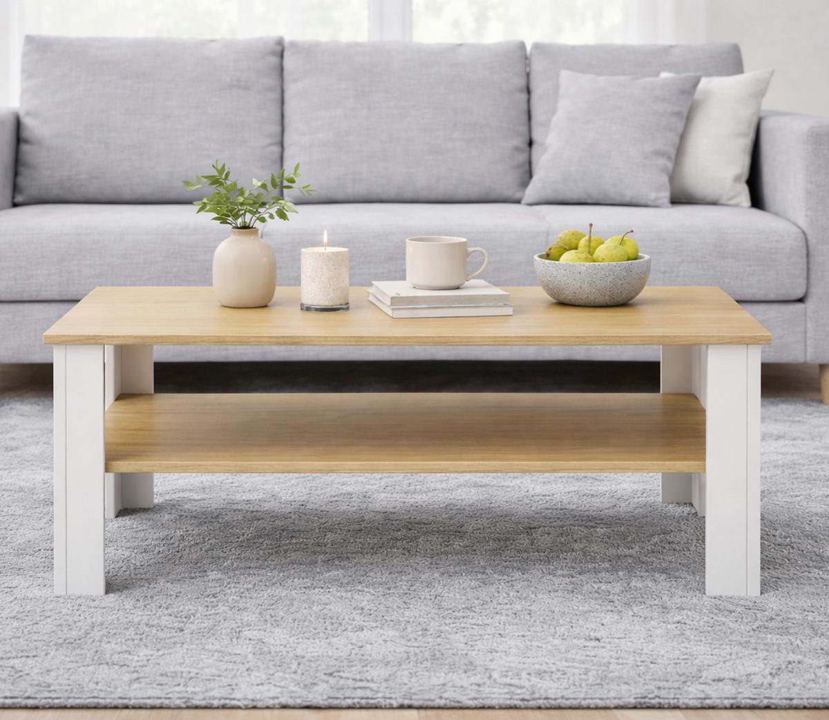 KONFERENČNÝ STOLÍK DISALO - biela/dub medový, Design, kompozitné drevo (100/55/44cm) - Livetastic