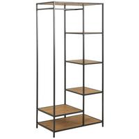 Előszobafal Seaford 77/165cm - fekete/vad tölgy, Trend, faalapú anyag/fém (77/165/45cm) - MID.YOU