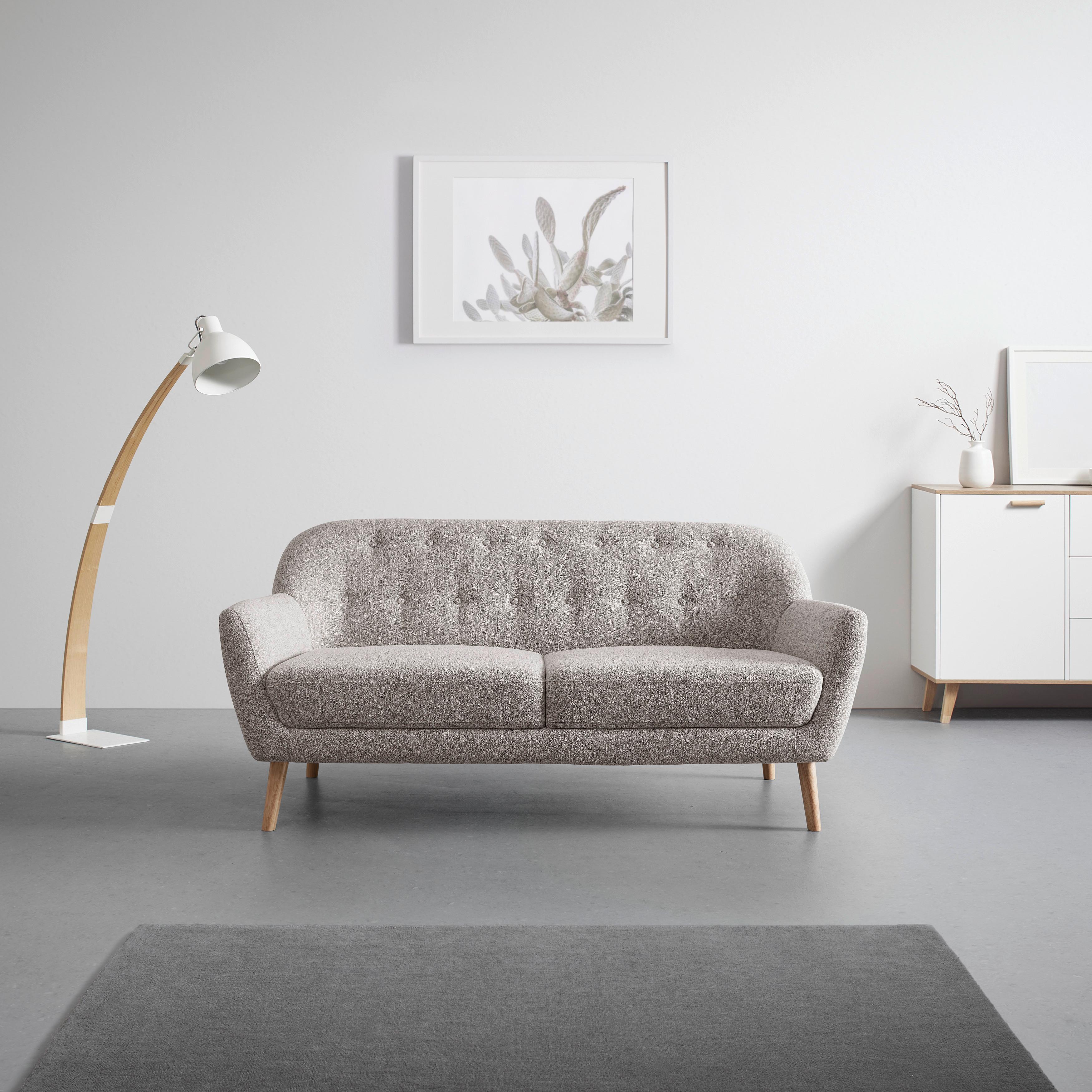 Pohovka LORY béžová - prírodná farba/béžová, Modern, drevo/textil (170/78/86cm) - Bessagi Home