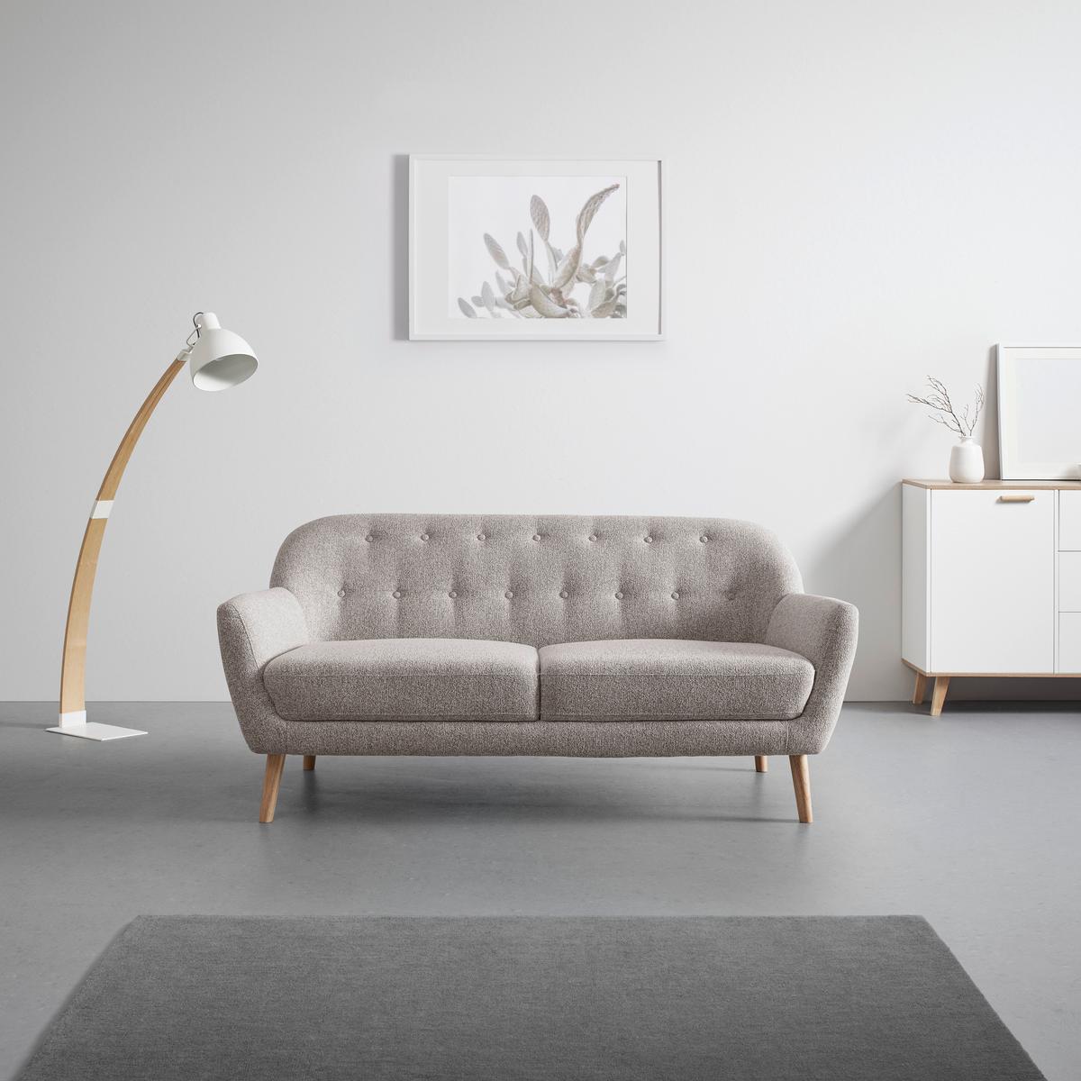 Pohovka LORY béžová - prírodná farba/béžová, Modern, drevo/textil (170/78/86cm) - Bessagi Home