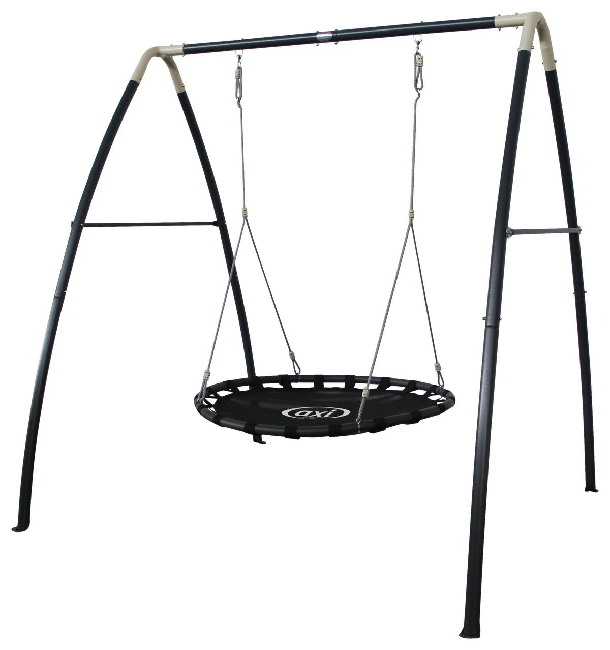 Netzschaukel Anthrazit/creme B: 210 Cm - Anthrazit/Creme, KONVENTIONELL, Metall (210/218/238cm) - Ambia Garden