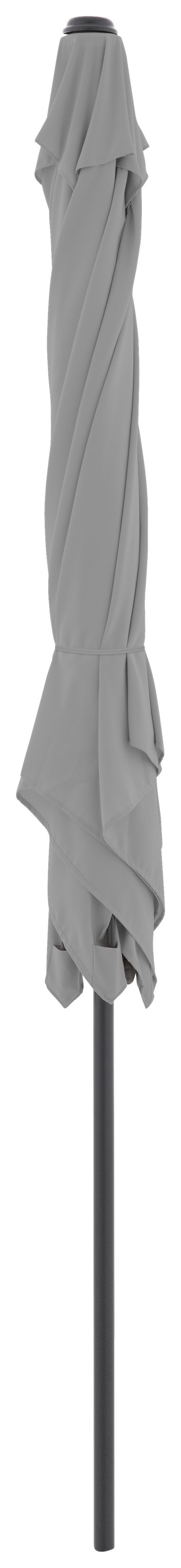Sonnenschirm Push Up Basic Lxbxh: 208x208x248 Cm Hellgrau - Anthrazit/Hellgrau, Basics, Textil/Metall (208/208/248cm) - Doppler