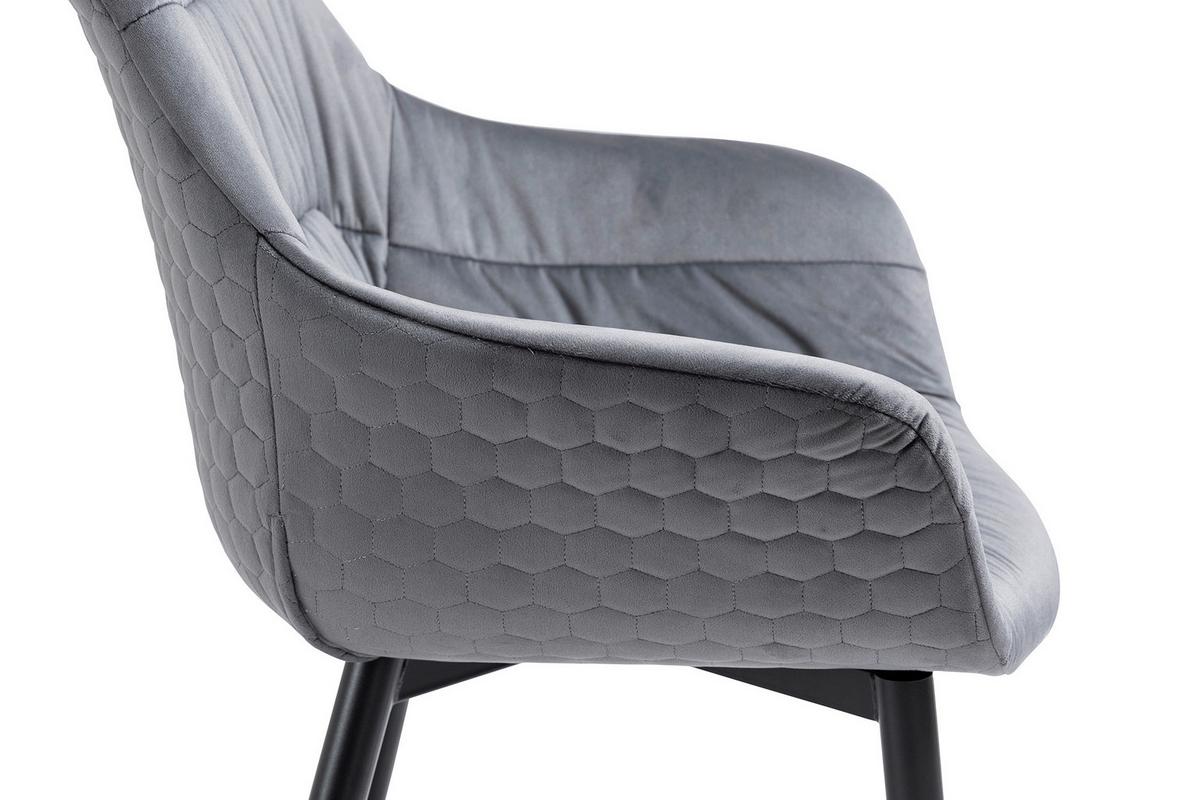 Tischgruppe Akazie Massiv/grau 5--Teilig. - Naturfarben/Grau, MODERN, Holz/Textil (160/85/76,5cm) - Livetastic