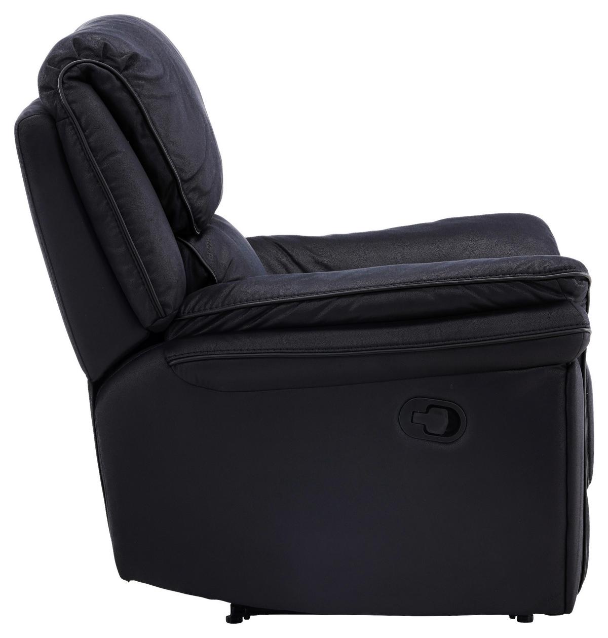 Fernsehsessel Saranda - Schwarz, Design, Kunststoff/Textil (104/103/99cm) - Livetastic