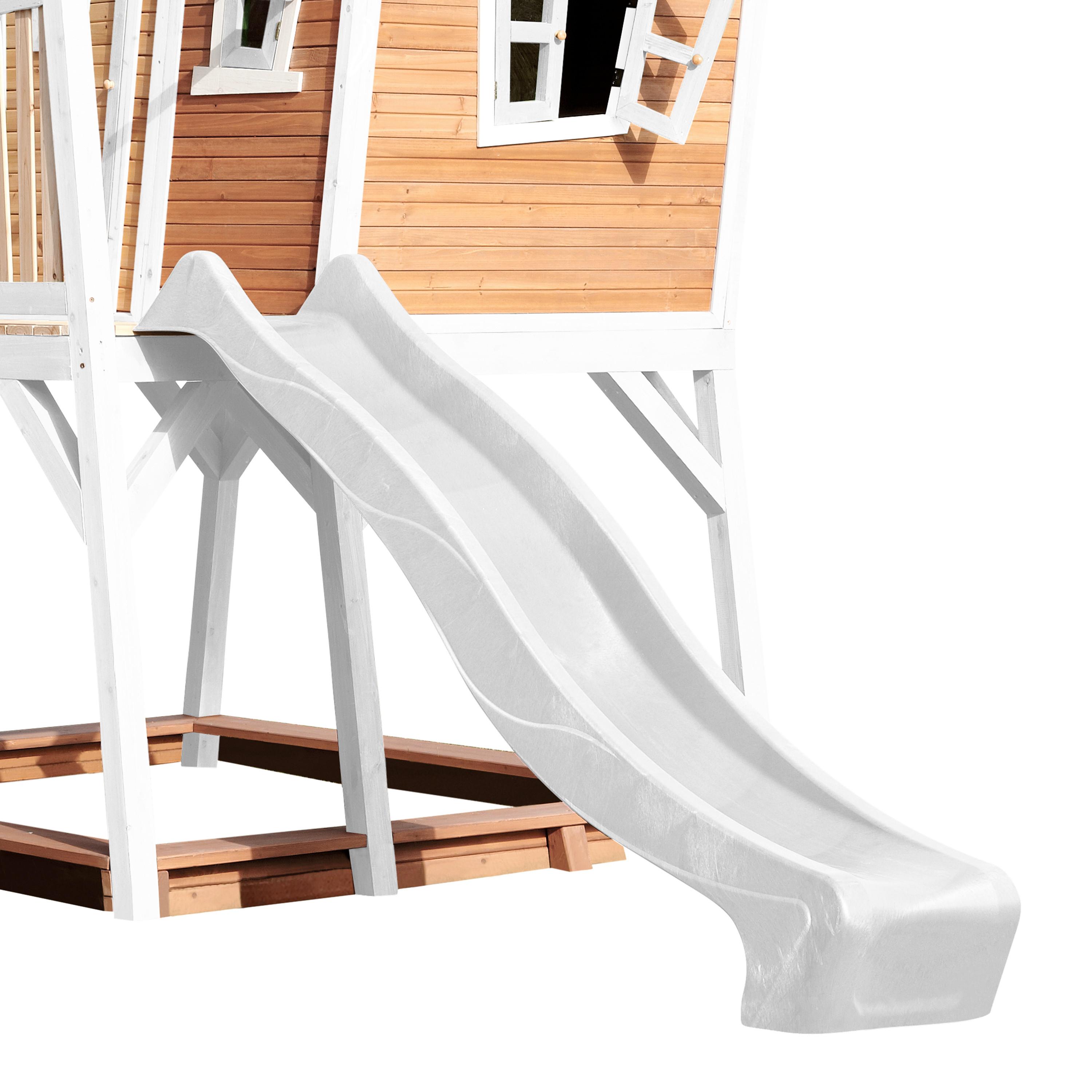 Spielturm Axi Max Aus Zedernholz Massiv - Weiß/Braun, Basics, Holz/Kunststoff (432/288/193cm) - Ambia Garden