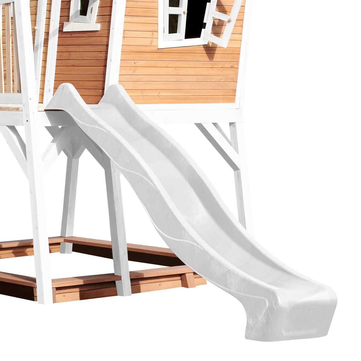 Spielturm Axi Max Aus Zedernholz Massiv - Weiß/Braun, Basics, Holz/Kunststoff (432/288/193cm) - Ambia Garden