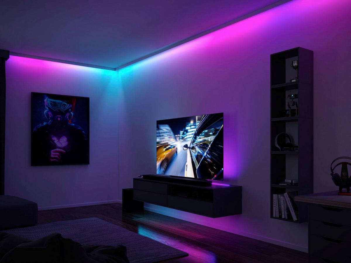 LED-Streifen Rgb L: 1,5 m - Schwarz, Basics, Metall (150,0/1,0/0,2cm) - Paulmann