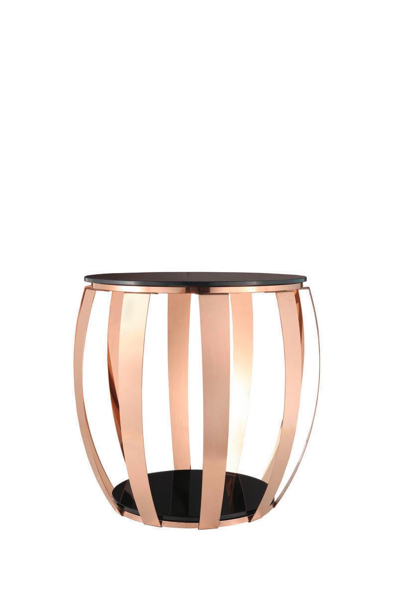 Beistelltisch Rund Pabla Gold/Schwarz
