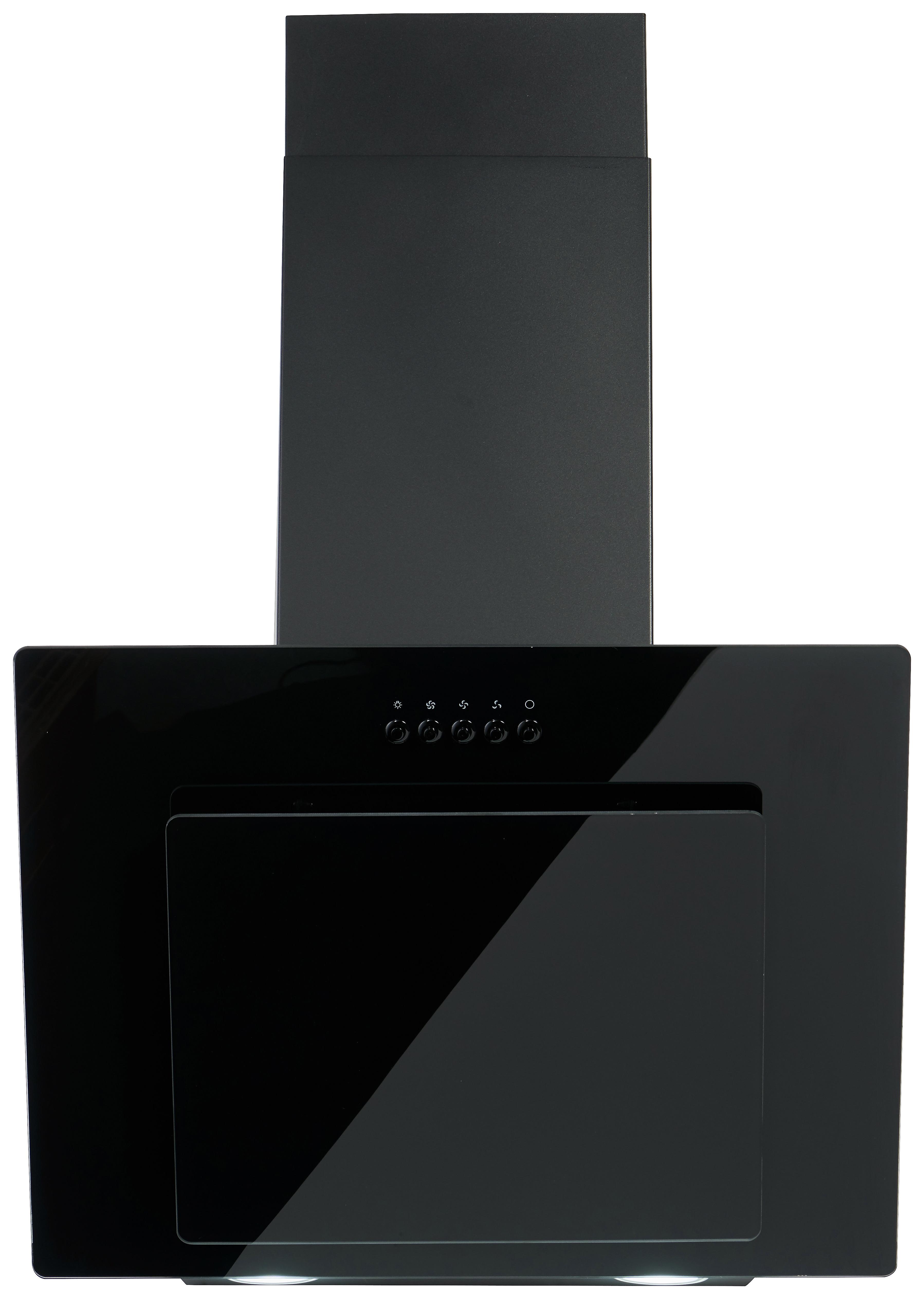 Kopffreihaube 9039x Glas Schwarz B: 59,6 Cm, Led - Schwarz, Basics, Glas (59,60/78/31,30cm) - PKM
