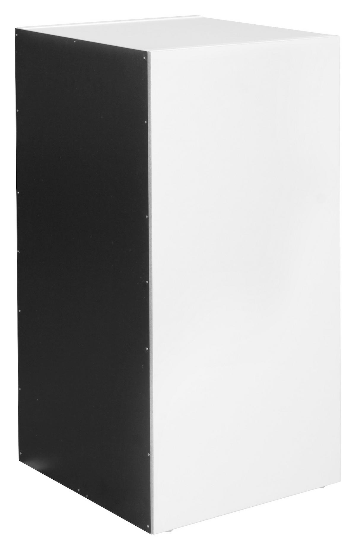 Viacúčelový regál standregal: biela/čierna - čierna/biela, Konventionell, kompozitné drevo (30/60/30cm) - MID.YOU