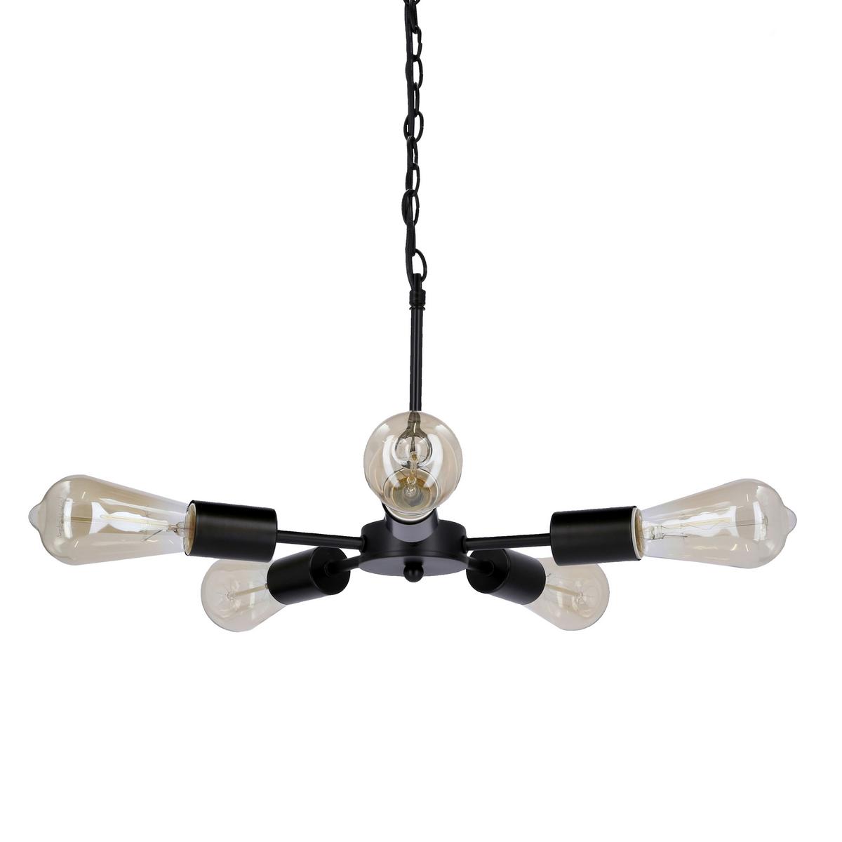Pendelleuchte 35-09388 Sparta - Schwarz, Design, Metall (36/36/105cm)