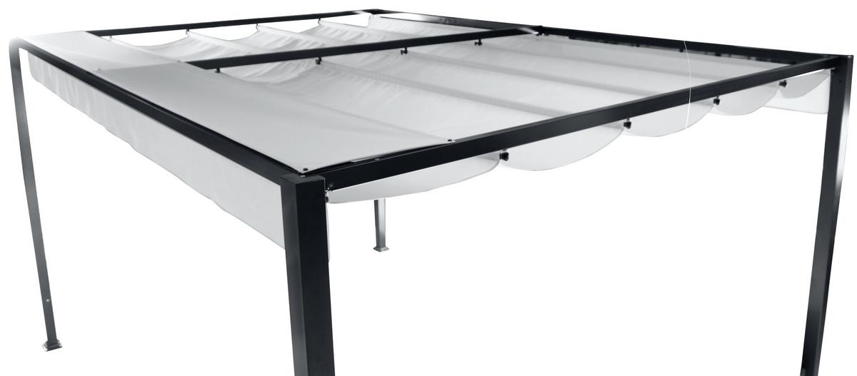 Pavillon Sky 400x300 cm Wetterfest - Anthrazit/Hellgrau, KONVENTIONELL, Textil/Metall (400/223/300cm) - Siena Garden