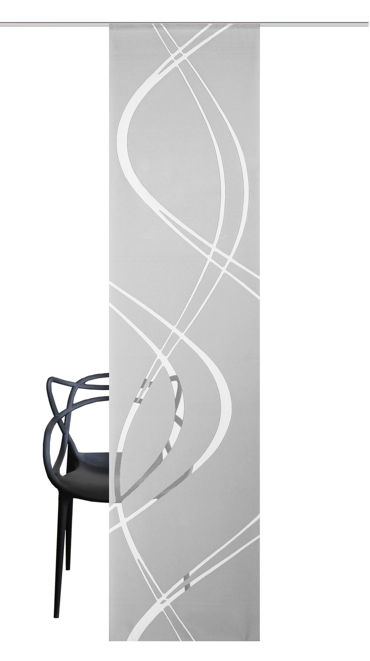 Flächenvorhang Tiberio Grau - Grau, Design, Textil (60/245cm) - Schmidt W. Gmbh