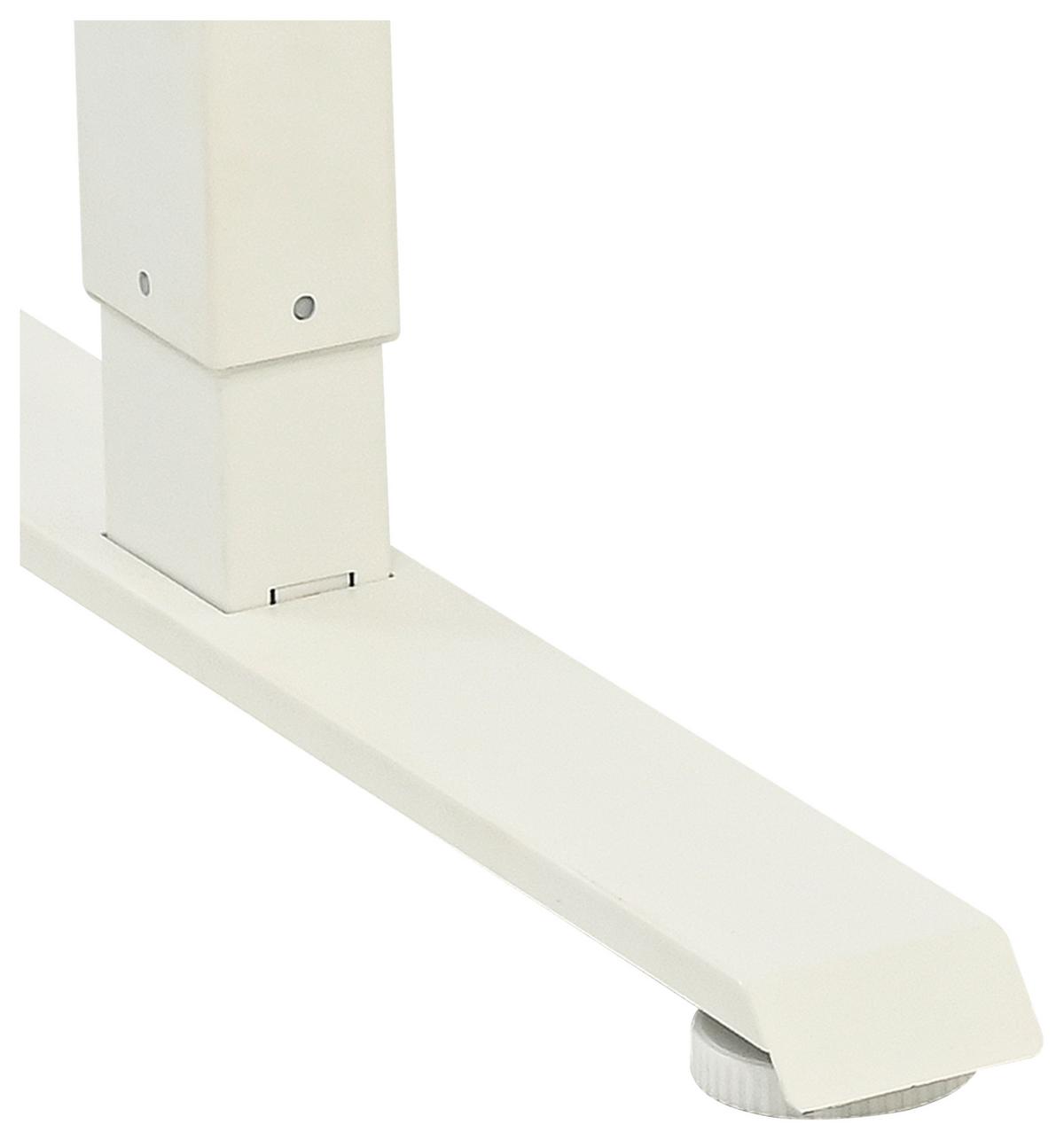 Schreibtisch Emil Weiß B: 120 cm - Weiß, Trend, Holzwerkstoff/Metall (120/72-118/60cm)